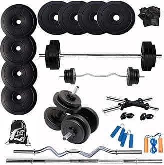 Bodyfit Fitness Home Gym Set (10kg-100kg) dumbles Set for Home Gym & Fitness Equipment,Exercise Set. (10 Kg Gym Set)