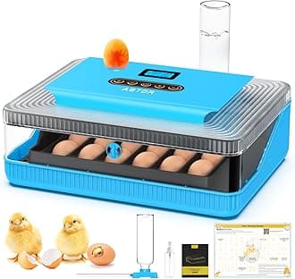25 Egg Incubator Digital Poultry Hatcher Machine with Automatic Egg Turning, incubators for Hatching Eggs, Temperature & Humidity Control, LED Screen, General Purpose Incubator, Support 95-125 Volts