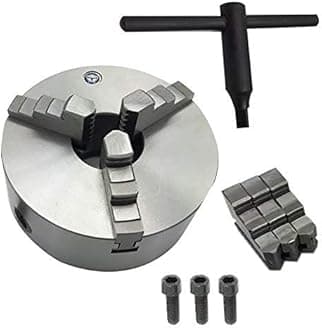 3 Jaw Lathe Chuck Manual Chuck 3" K11-80 Self-centering Lathe Drilling Part 80mm Total 2 Set of Jaws