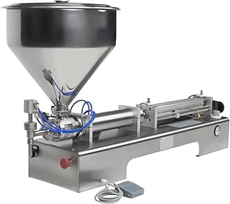 Horizontal Pneumatic Paste Filling Machine, Paste Liquid Filling Machine, Pneumatic Dual-use Paste Filling Machine for Cream Shampoo Liquids(whitout funnel)