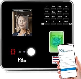 - NGTeco Cloud-Based Time Clock, 4-in-1 Time Clocks for Employees Small Business with Face, Fingerprint, RFID, PIN, Remote Control Software & App, 2.4GHz WiFi, IC Cards, No Monthly Fee