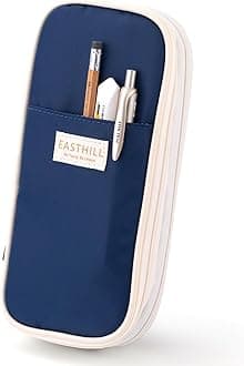 Big Capacity Pencil Case Large Pencil Pouch Stationery Pen Bag for Teen Girls-Navy
