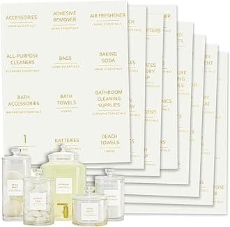 Talented Kitchen Laundry Label Set - Waterproof Gold Cleaning Labels - Space-Saving Laundry Room Organization - Pack of 144, 2.5" Square, Gold on White Matte
