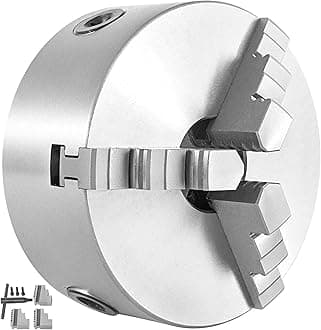 VEVOR Lathe Chuck 5 Inch,Metal Lathe Chuck Self-Centering 3/4 Jaw,Lathe Chuck with Two Sets of Jaws, for Grinding Machines Milling Machines (K11-125 3 Jaw),Silver